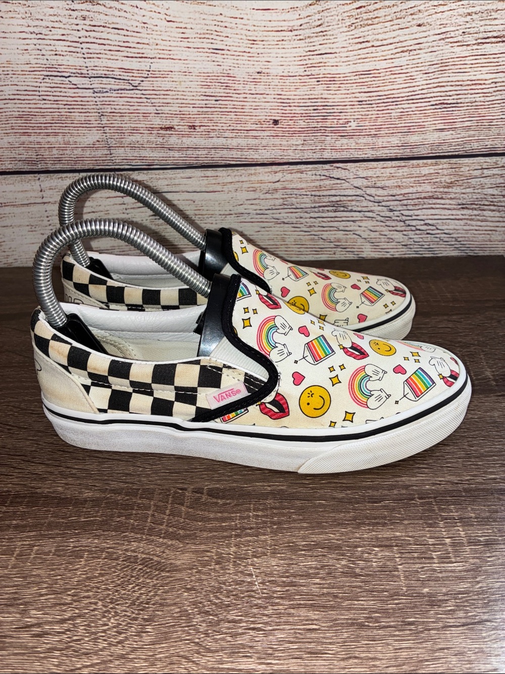 Pre Owned Vans Flour Shop Amirah Kassem Classic Slip-on Shoes Womens 6.5